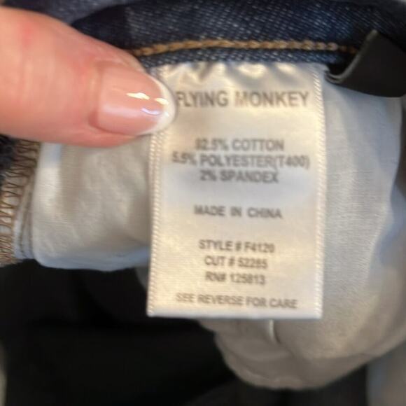 Flying Monkey Women’s Size 26 High Rise Straight Leg Distressed Mid Wash Jeans - Picture 8 of 10